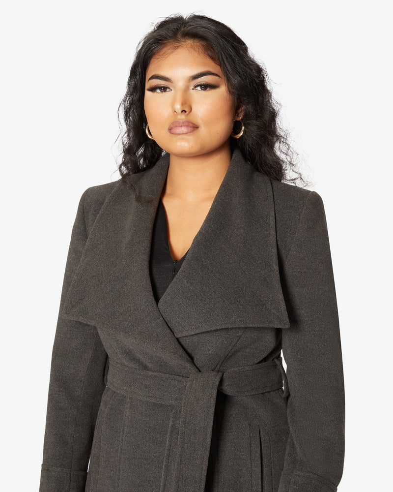 Waterfall Lapel Double Breasted Duster Coat