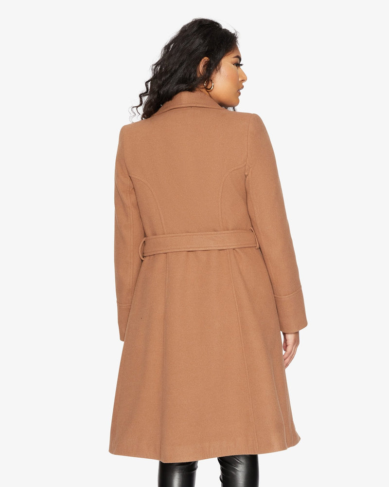 Waterfall Lapel Double Breasted Duster Coat