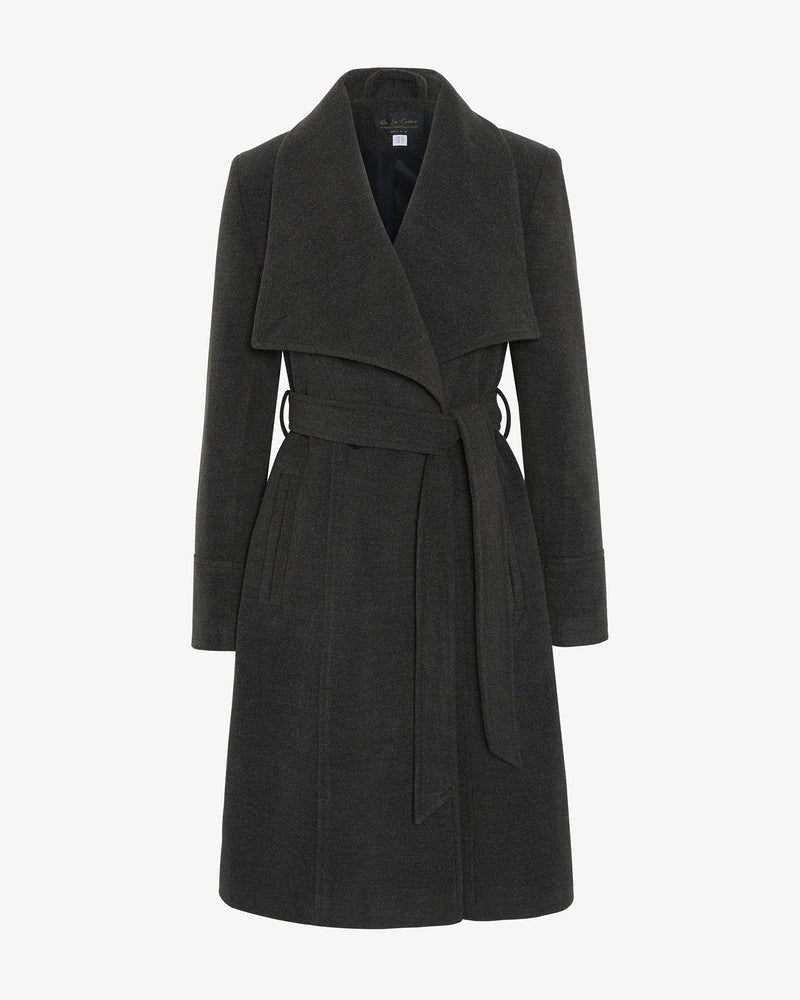 Waterfall Lapel Double Breasted Duster Coat