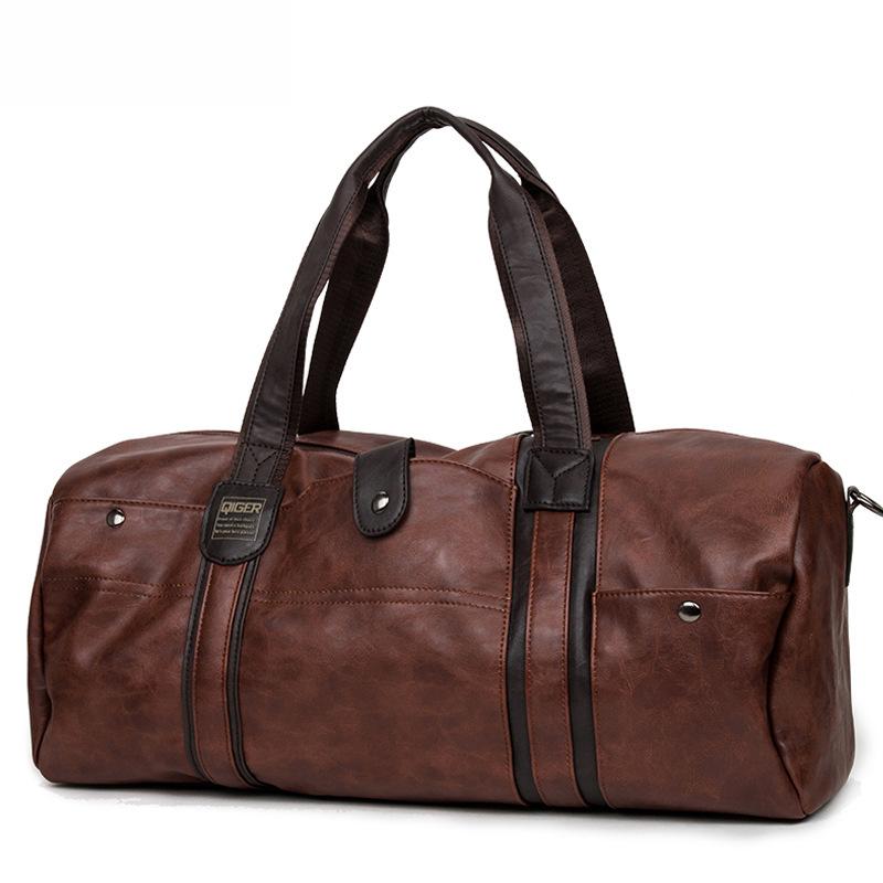 Leather Leisure Travel Duffel Bag For Men And Women