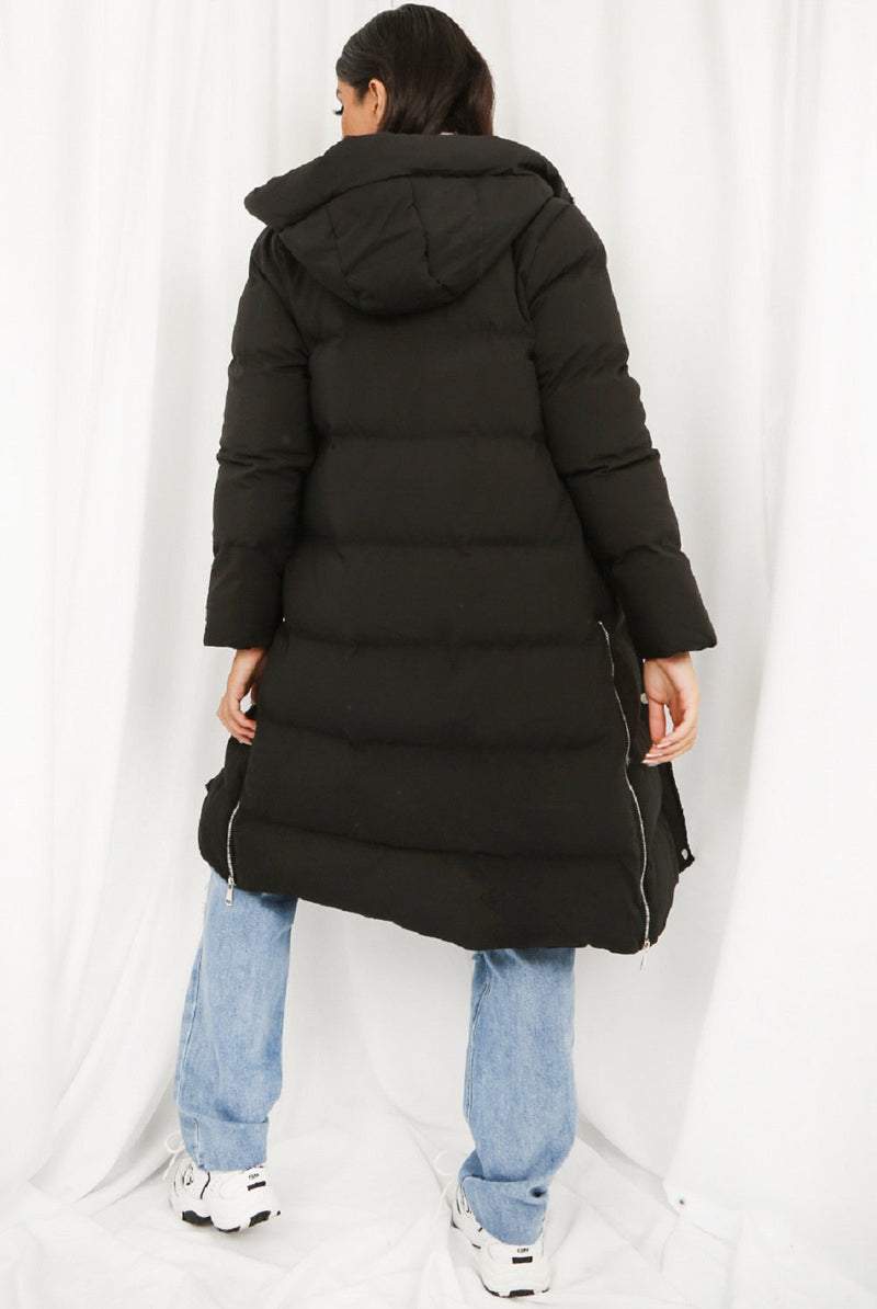 Hooded Longline Puffer Coat