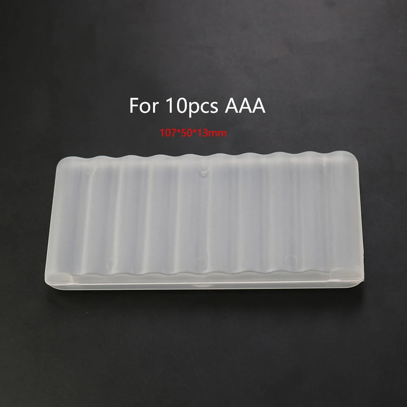 4/6/8/10 Grid AA AAA Plastic Battery Holder Case Organizer Container Batteries Storage Box Holder Hard Case Cover Battery Holder