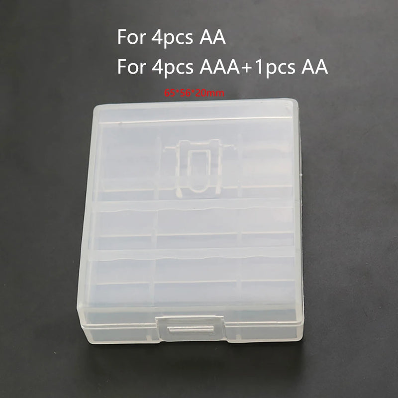 4/6/8/10 Grid AA AAA Plastic Battery Holder Case Organizer Container Batteries Storage Box Holder Hard Case Cover Battery Holder