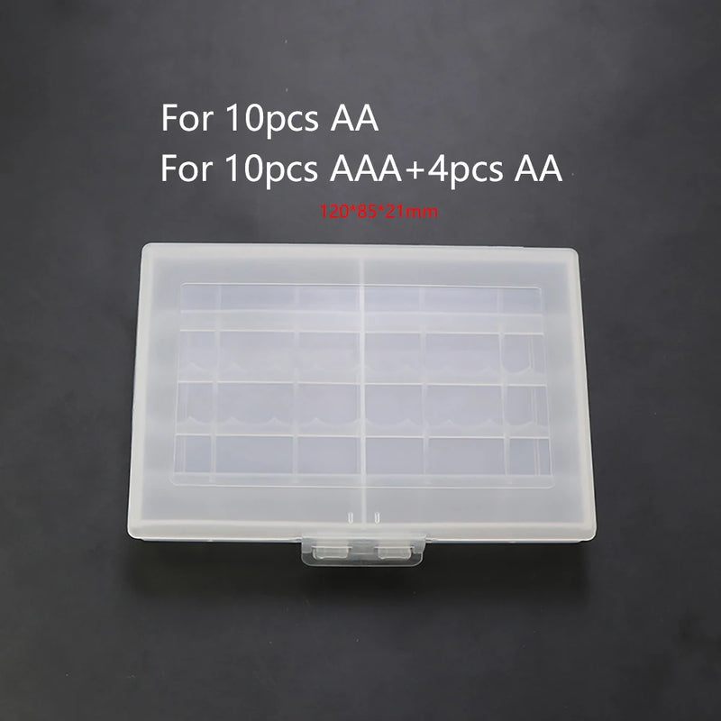 4/6/8/10 Grid AA AAA Plastic Battery Holder Case Organizer Container Batteries Storage Box Holder Hard Case Cover Battery Holder