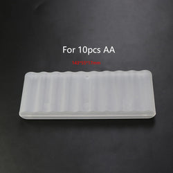 4/6/8/10 Grid AA AAA Plastic Battery Holder Case Organizer Container Batteries Storage Box Holder Hard Case Cover Battery Holder