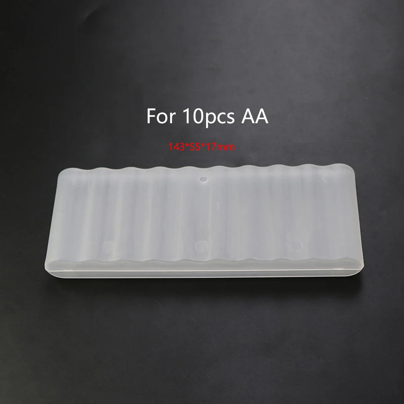 4/6/8/10 Grid AA AAA Plastic Battery Holder Case Organizer Container Batteries Storage Box Holder Hard Case Cover Battery Holder