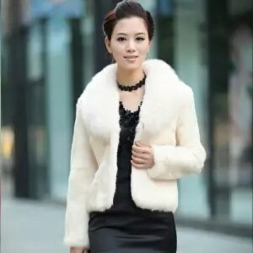 High Quality Winter Warm Fluffy Faux Fur Coats Jackets Women Furry