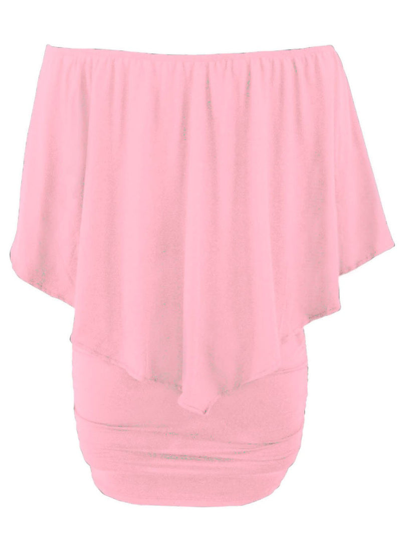 Multiple Dressing Flounced Pink Mini Dress