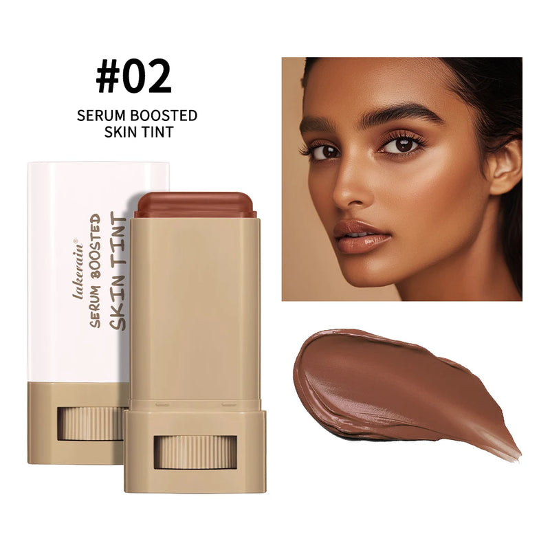 Stick Foundation Balm Serum Boosted Skin Tint Foundation Stick Smooth Plumper Hight Coverage Travel Bronze Foundation Stick Make