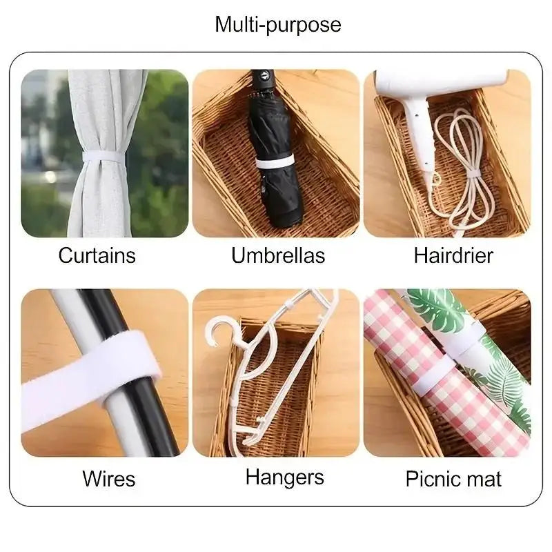 5M Cable Manager Data Cable Storage Artifact Velcro Reusable Cable Tie Nylon Free Cut Desk Wire Organizer Cable Binding Tape