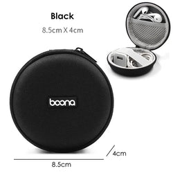 Small Oval Earphone Storage Bags Hard Shell Data Cable Organizer Bag Mini Tech Gadgets Portable Case Charger U Disk Zipper Pouch