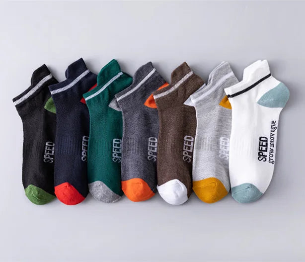 5Pairs Breathable Cotton Sports Stockings Men Bamboo Fiber Autumn and Winter Men Socks Sweat Absorption Deodorant Business Sox