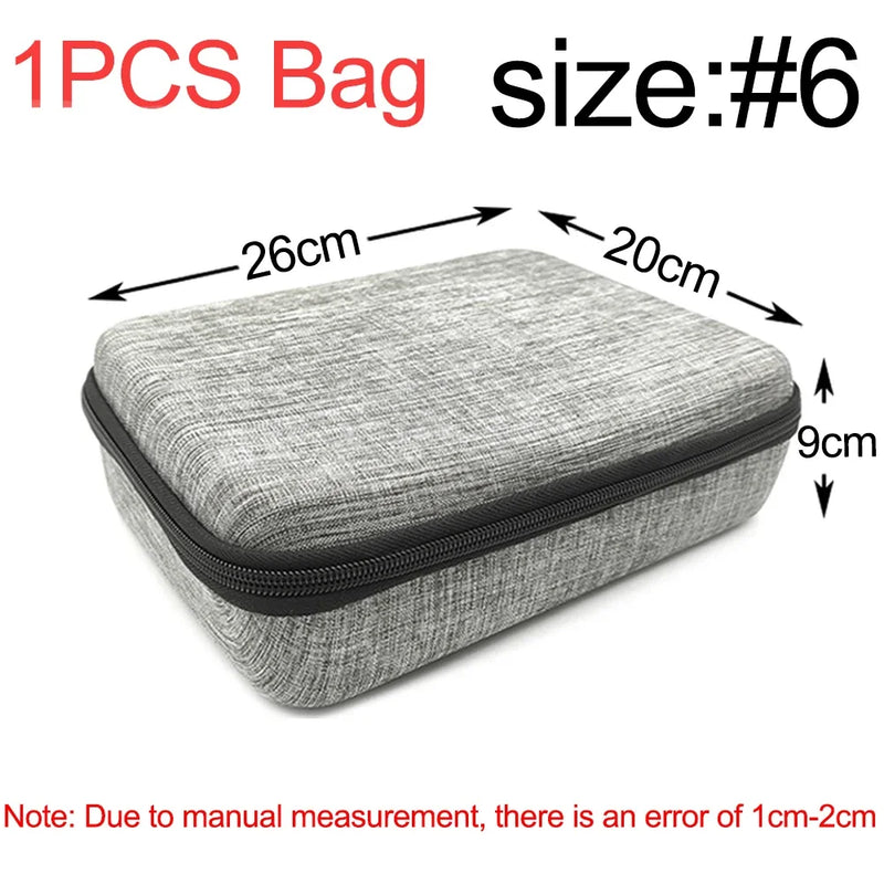 Tool Storage Bag Earphone Data Oval Square Rectangle Cable Organizer Bags Mini Zipper Pouch Tech Gadgets Portable Charger U Disk