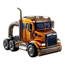 1Pc Durable Truck Coffee Mug Semi Truck Handcrafted Coffee Cup Semi-trailer Shaped 11 Ounces Semi-Truck Coffee Mugs For Men