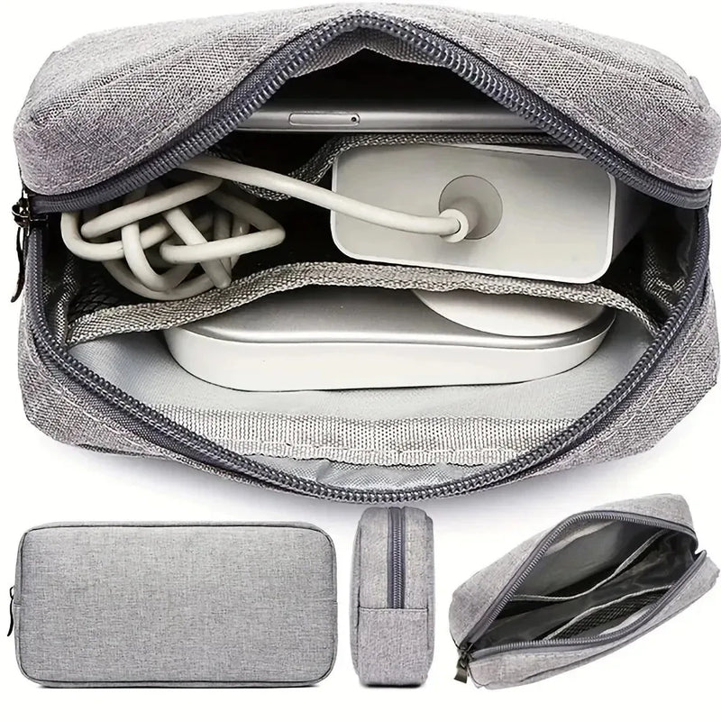 Digital Portable Organizer Case for Headphones Travel Closet Storage Bag Zipper Accessories Charger Data Cable USB Bag