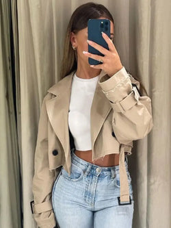 Cropped Trench Spring Jacket