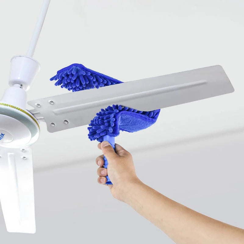 Microfiber Ceiling Fan Blade Cleaning Duster Kit Removable Flexible Cobweb Duster High Ceiling Fan Dust Removal Dusters