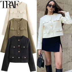 Long Sleeve Cropped Jacket For Women