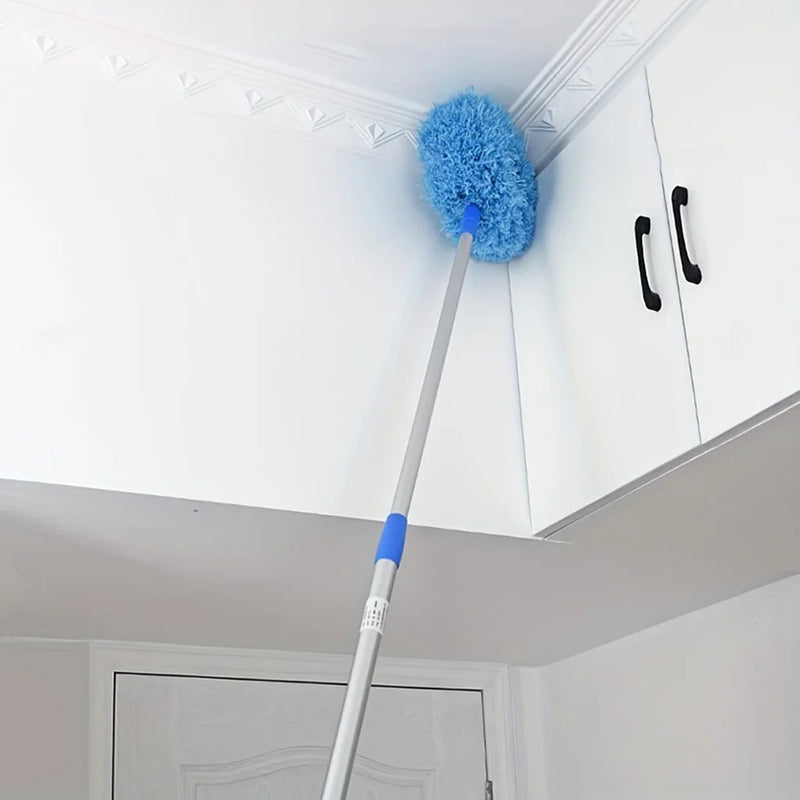 Scalable Ceiling Fan Duster Rings Shape Long Handle Dust Removal Brush for Ceiling Walls Top Cleaning Household Clean Tools