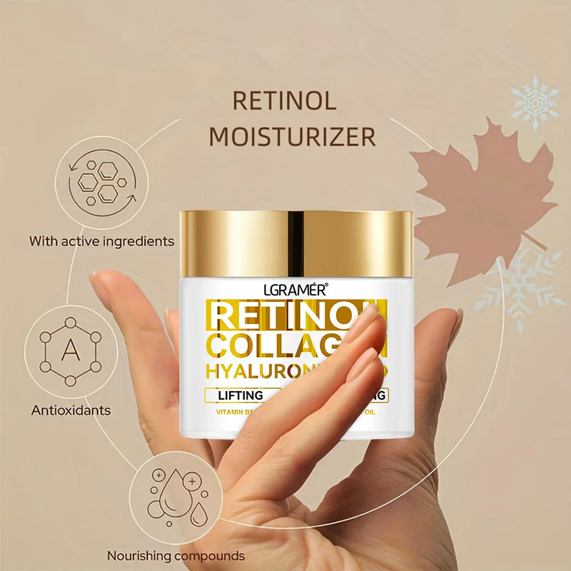 Retinol Face Cream Moisturizing Wrinkle Remover Collagen Hyaluronic Acid Creams Skin Care Cosmetic for Women&Men