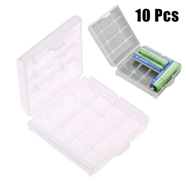 10 X Battery Plastic Protecting Case Cover Holders AA/AAA Battery Storage Box Container Organizer For 4xAA 5xAAA Batteries