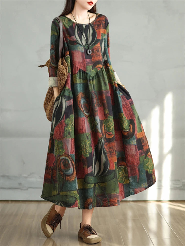 Floral Dresses 2024 Women Casual