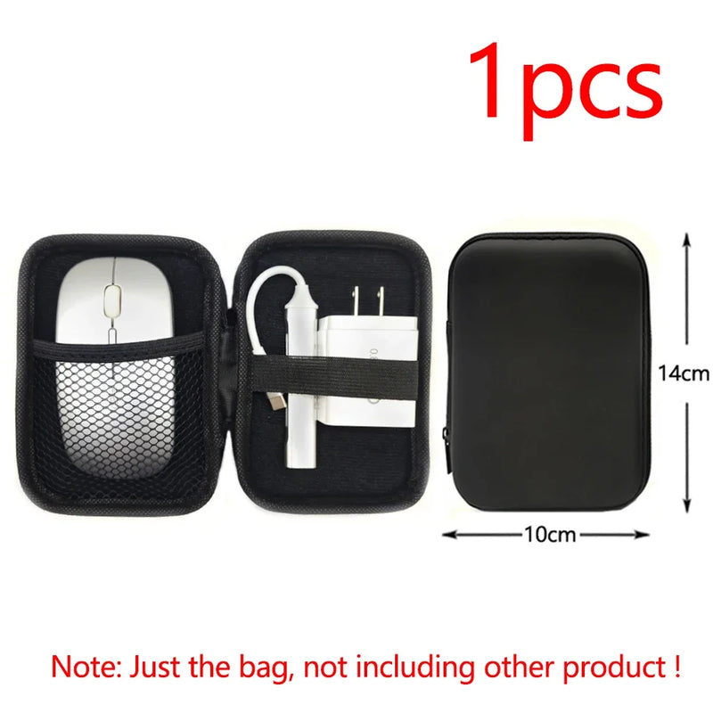 Tool Storage Bag Earphone Data Oval Square Rectangle Cable Organizer Bags Mini Zipper Pouch Tech Gadgets Portable Charger U Disk