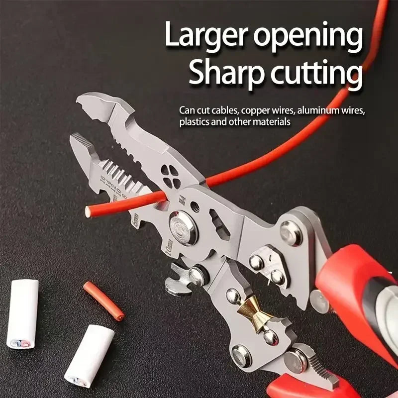 Crimper Cable Cutter Adjustable Automatic Wire Stripper Multifunctional Stripping Crimping Pliers Terminal Hand Tool