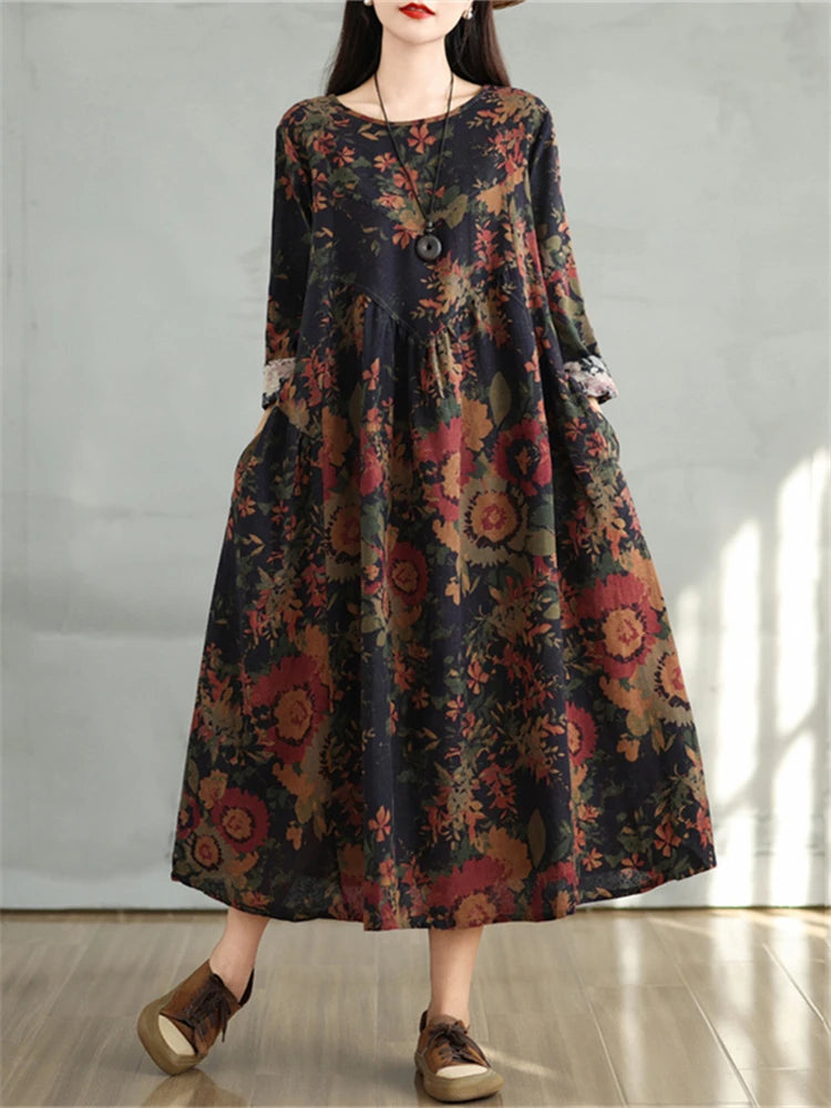 Floral Dresses 2024 Women Casual