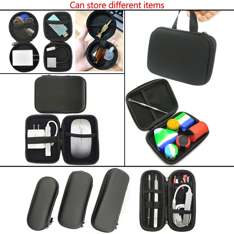 Tool Storage Bag Earphone Data Oval Square Rectangle Cable Organizer Bags Mini Zipper Pouch Tech Gadgets Portable Charger U Disk