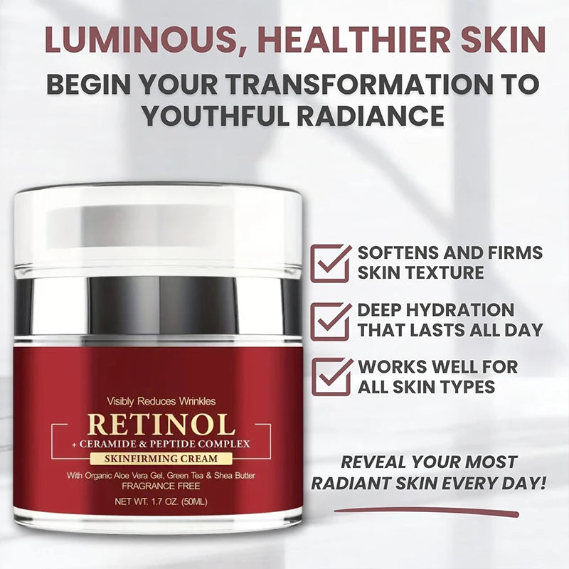 Instant Retinol Cream Wrinkle Remover Firming Lifting Anti Aging Fade Fine Lines Moisturizing Whitening Korea Repair Skin Care