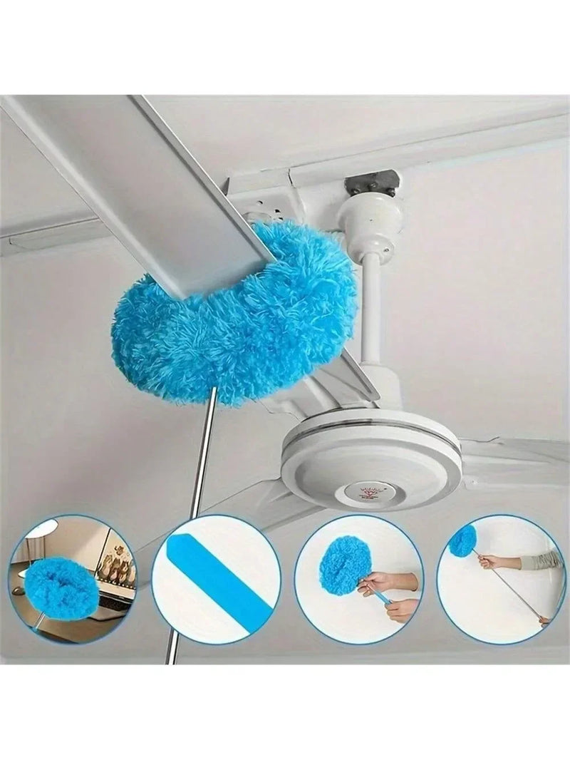 Microfiber Ceiling Fan Duster Extends Up To Long Handled Dust Locking Reusable And Cleaner Brush For Effortless Cleaning