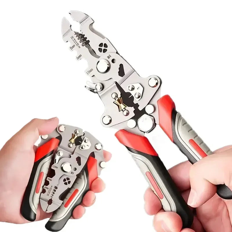 Crimper Cable Cutter Adjustable Automatic Wire Stripper Multifunctional Stripping Crimping Pliers Terminal Hand Tool