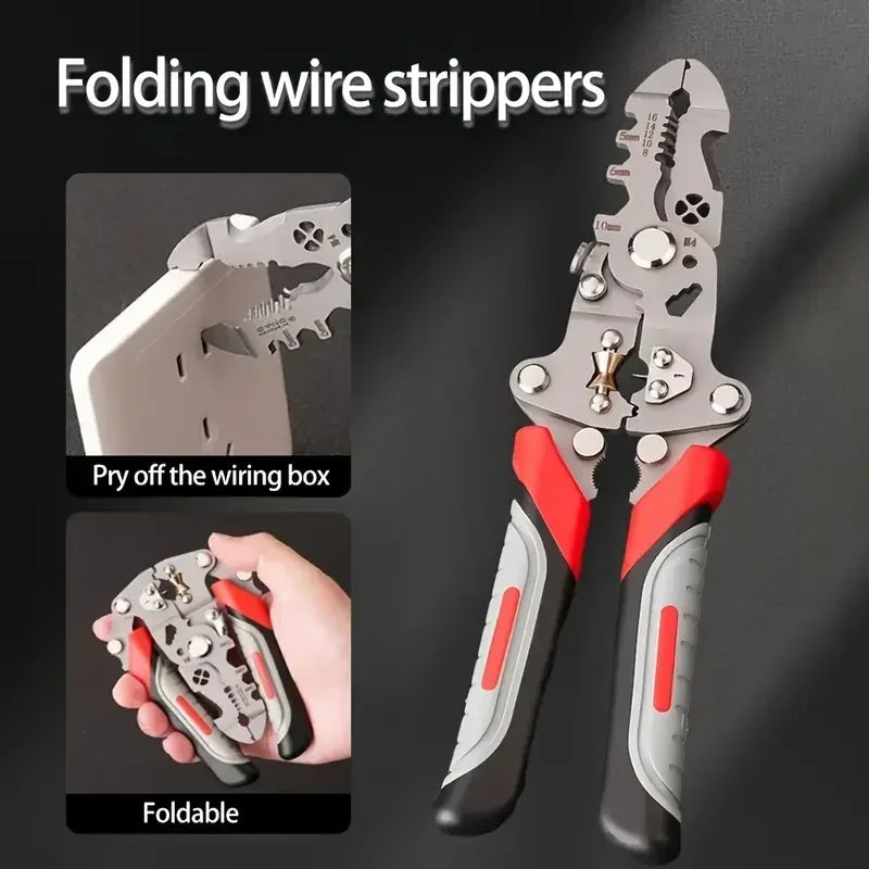 Crimper Cable Cutter Adjustable Automatic Wire Stripper Multifunctional Stripping Crimping Pliers Terminal Hand Tool