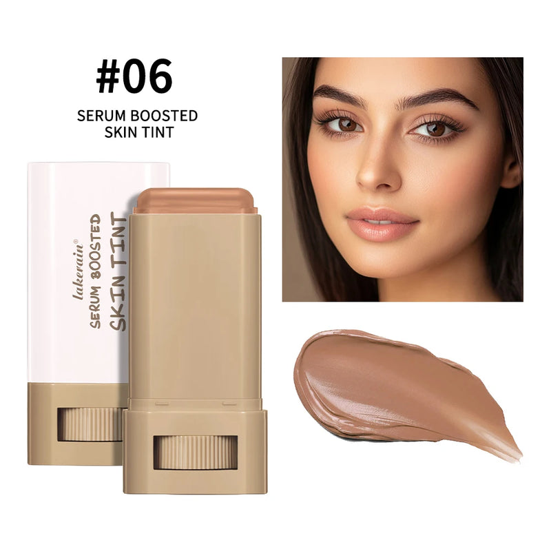 Stick Foundation Balm Serum Boosted Skin Tint Foundation Stick Smooth Plumper Hight Coverage Travel Bronze Foundation Stick Make