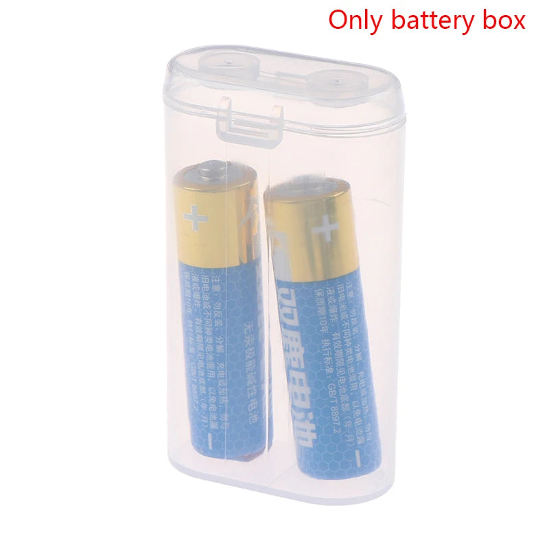 1PC 18650 Battery Portable Waterproof Clear Holder Storage Box Transparent Plastic Safety Case for 2 Sections 18650 Wholesale