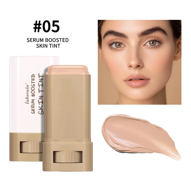 Stick Foundation Balm Serum Boosted Skin Tint Foundation Stick Smooth Plumper Hight Coverage Travel Bronze Foundation Stick Make