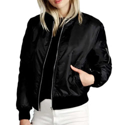 Women's Solid Zipper Jackets