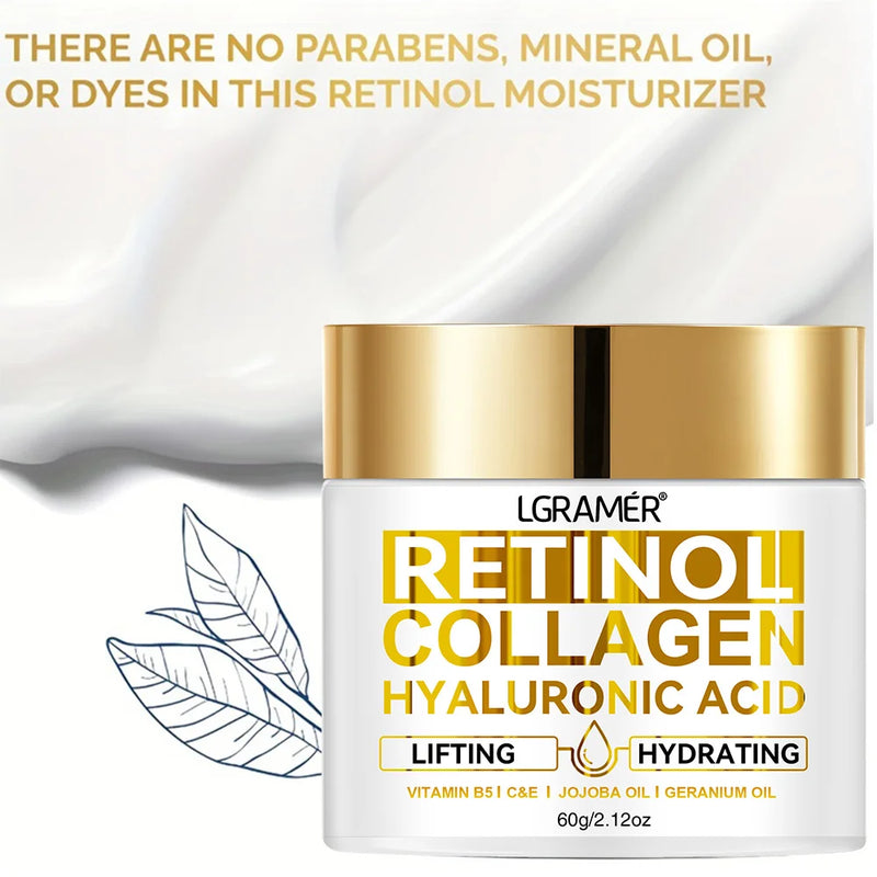 Retinol Face Cream Moisturizing Wrinkle Remover Collagen Hyaluronic Acid Creams Skin Care Cosmetic for Women&Men