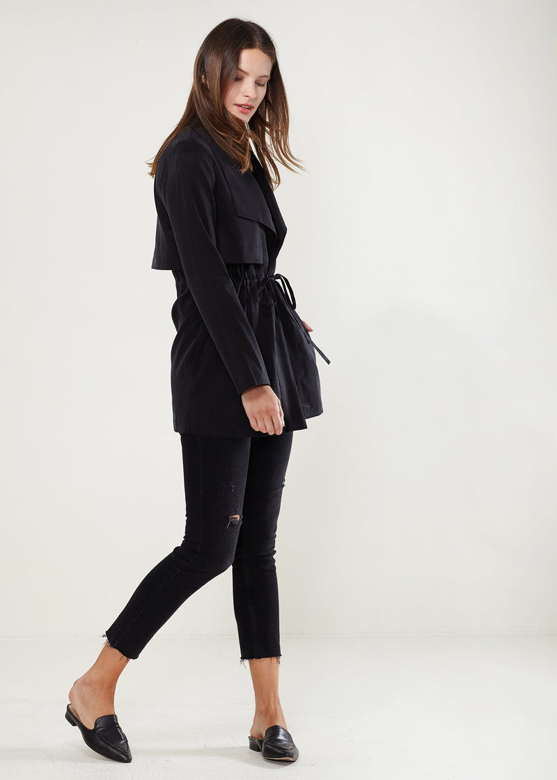 Ro&de Noir Open Front Jacket In Black