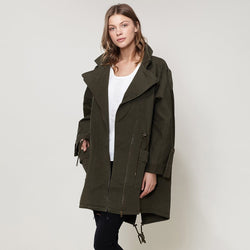 Women's Oversized Utility Jacket In Olive