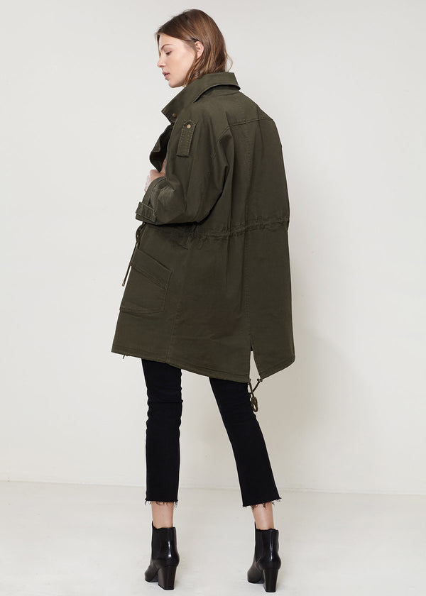 Women's Oversized Utility Jacket In Olive