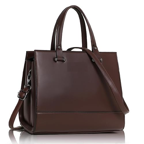 Solid Top Handle Tote Hand Bag