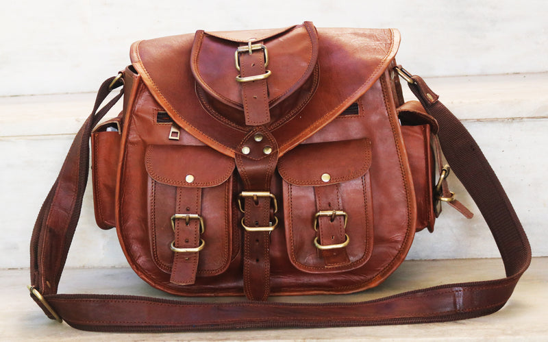 Leather Bag Purse for Women and Girls, Satchel Crossbody Purse.