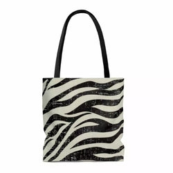 Double Sided Zebra Print Beach Shopper Tote Bag Medium