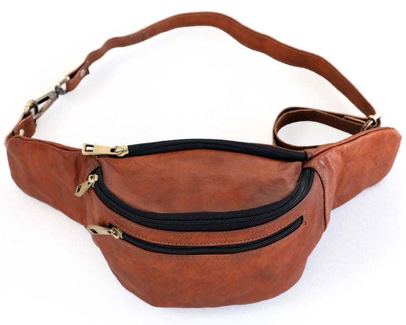 Combo Of 2 Leather Woman Laptop Handbag And Fanny Pack Bag