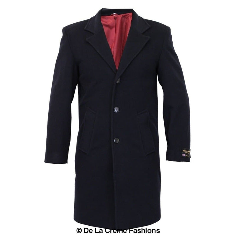 De La Creme MAN - Wool & Cashmere Blend Formal Security Overcoat