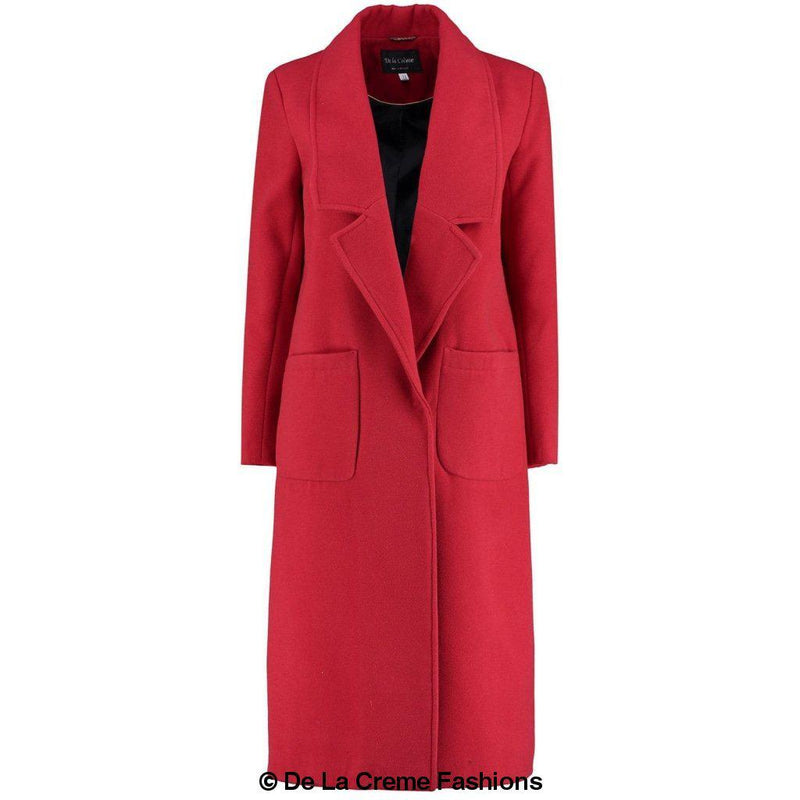 De La Creme - Womens Faux Wool Wrap Coat