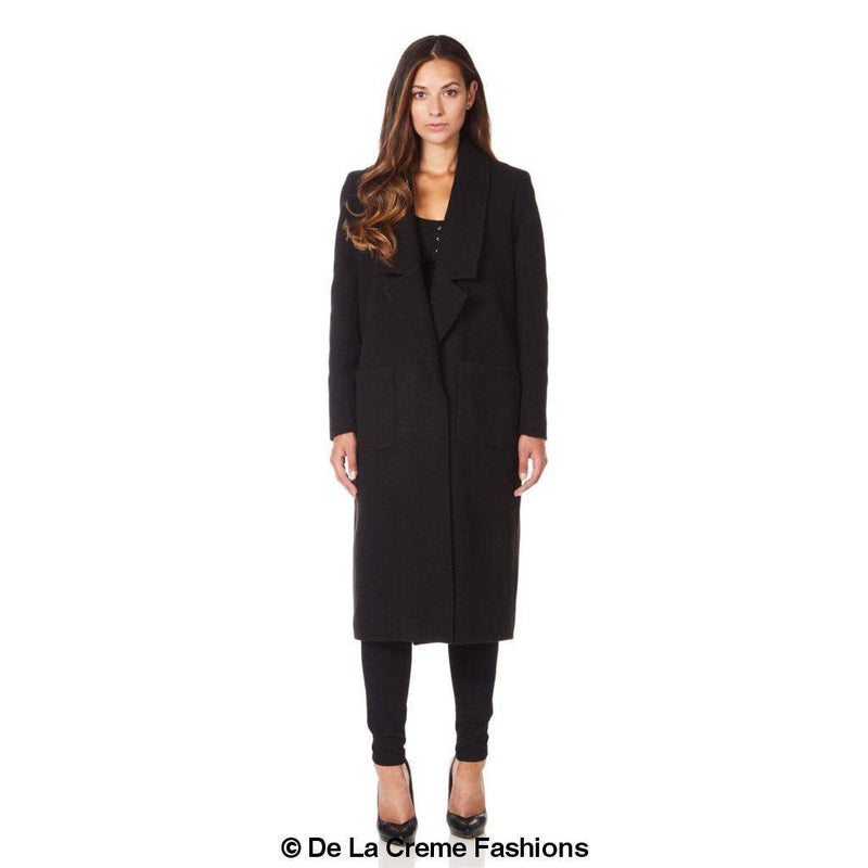 De La Creme - Womens Faux Wool Wrap Coat