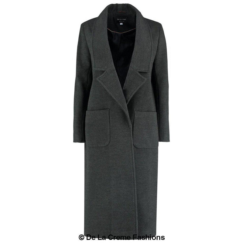 De La Creme - Womens Faux Wool Wrap Coat